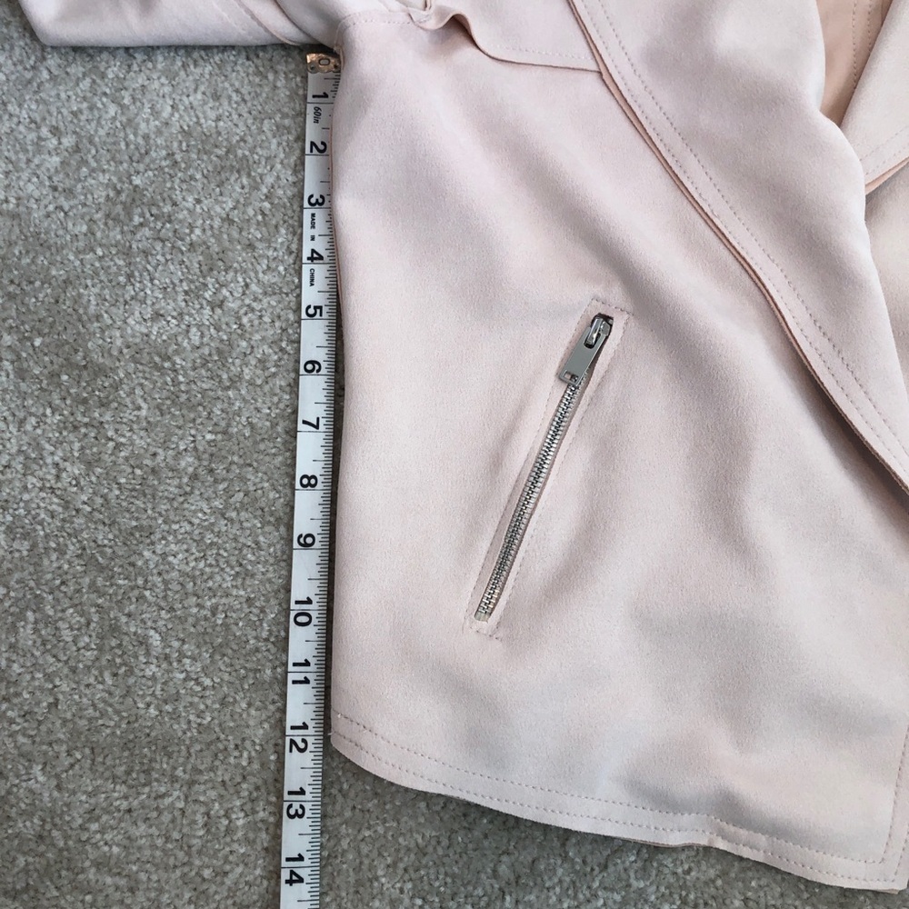 Philosophy Republic Clothing Faux Leather Moto Jacket Blush Pink Size Medium - Picture 5 of 15